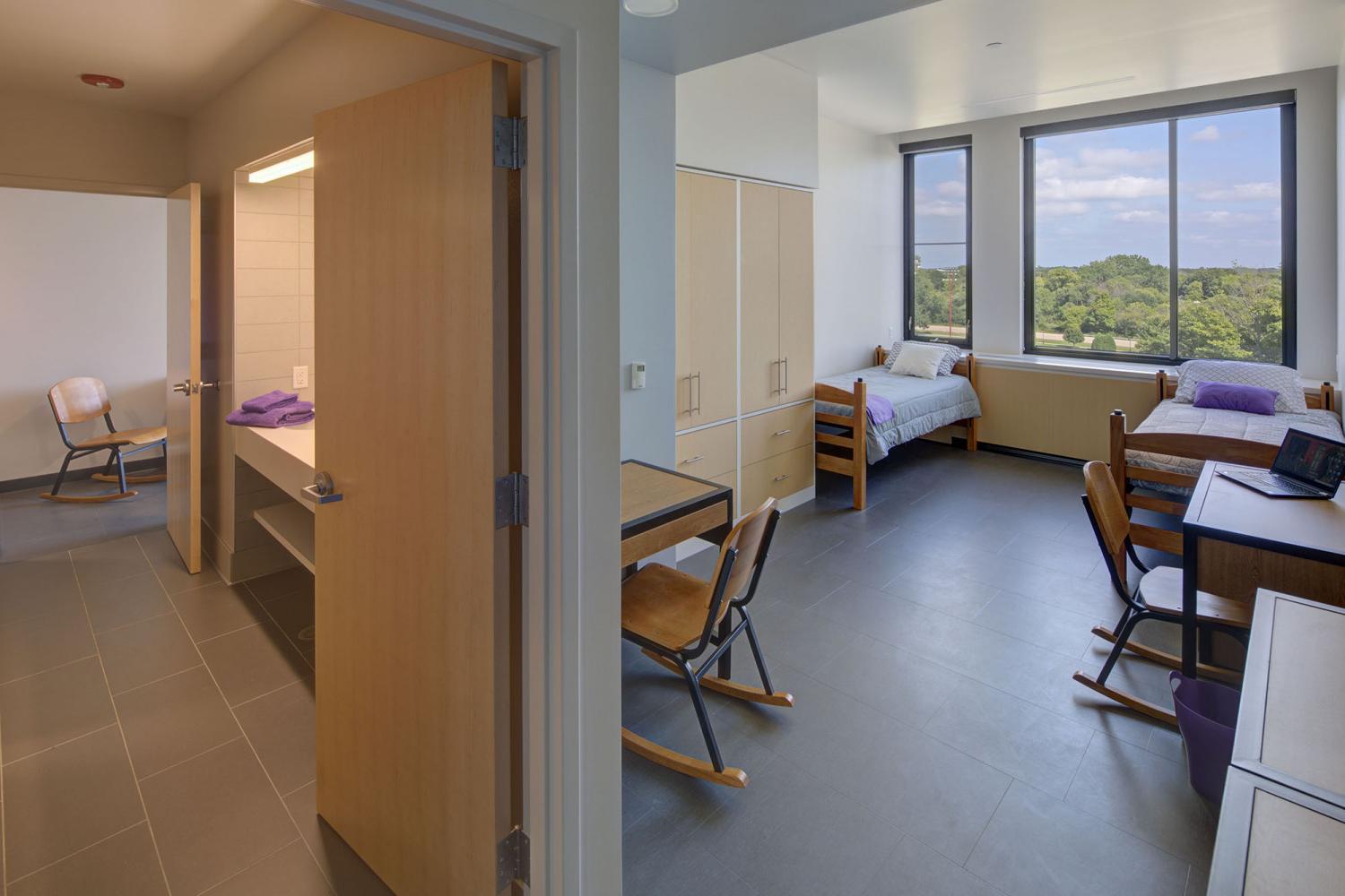 A dorm room in The Tower.